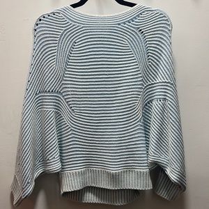 Blue and white sweater